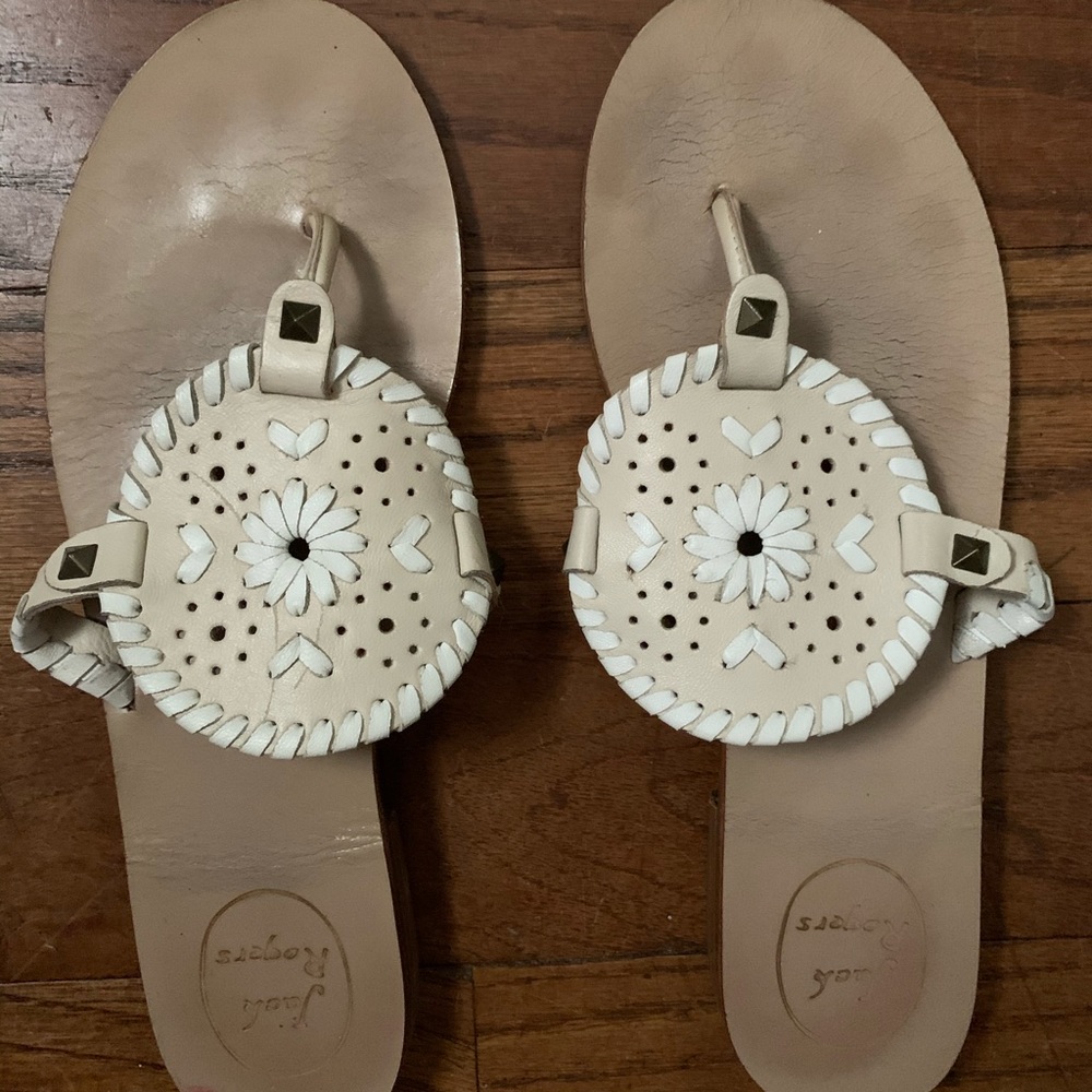 Jack Rogers Cream Sandals